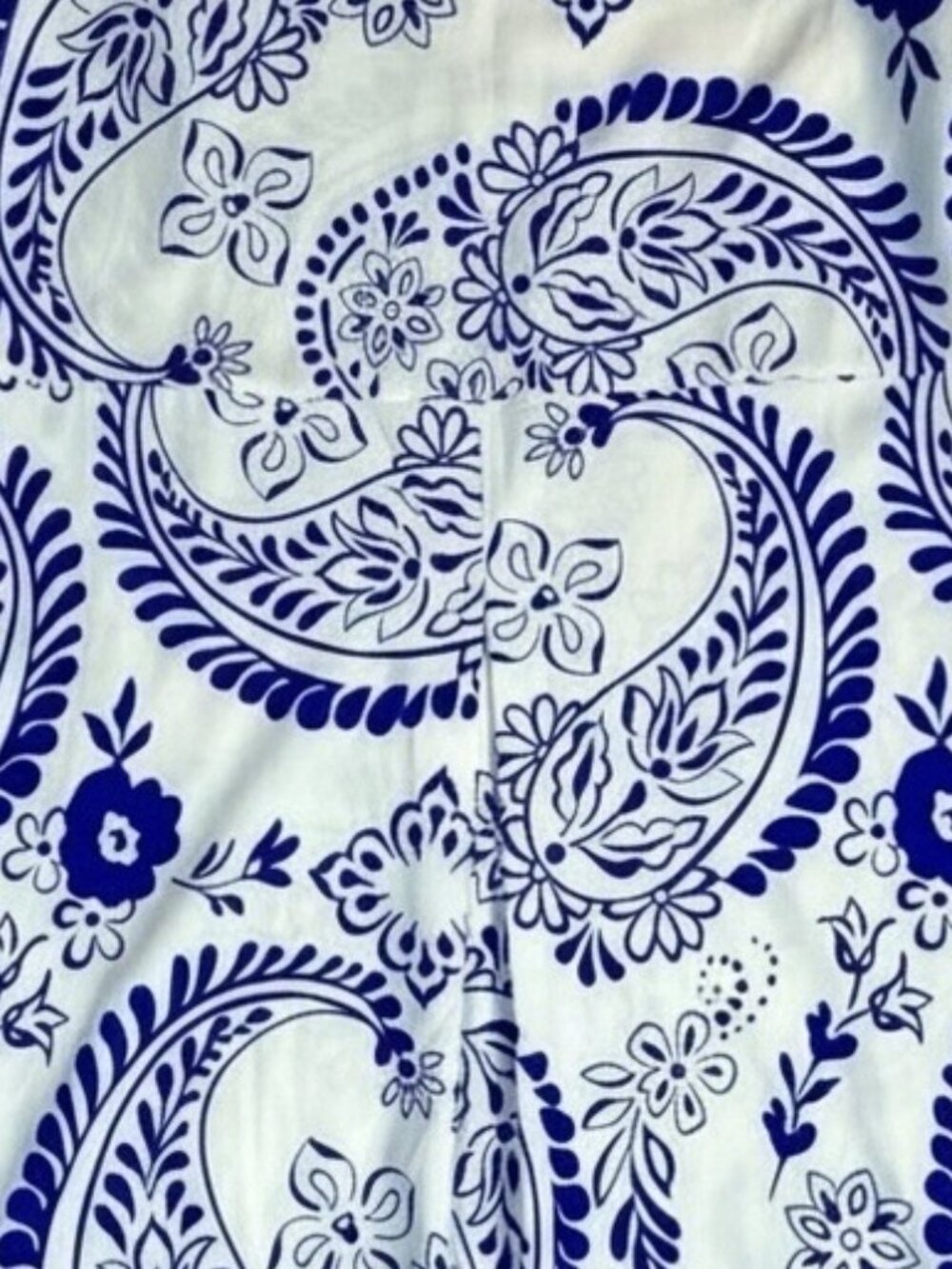 A-Line Bell Sleeves Dress Blue & White Size Small Lightweight Summer Dress - Picture 1 of 7